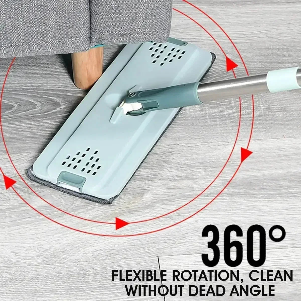 Flat Squeeze Mop with Bucket,All-Purpose Floor Cleaning, Microfiber Pads, Wet or Dry,For Hardwood & Laminate Floors