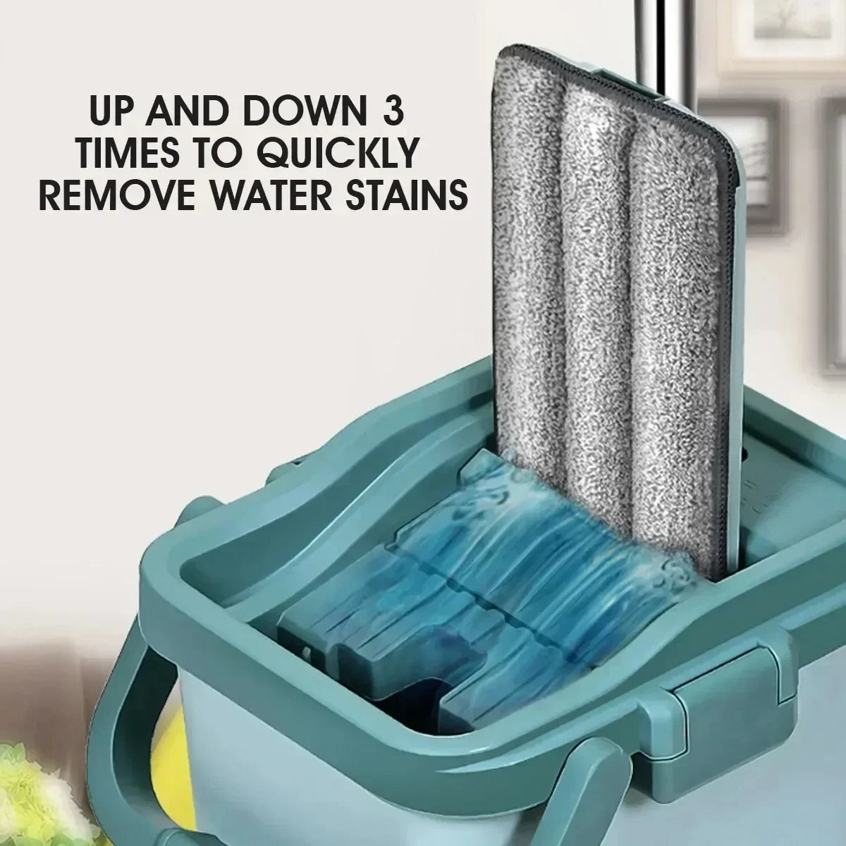 Flat Squeeze Mop with Bucket,All-Purpose Floor Cleaning, Microfiber Pads, Wet or Dry,For Hardwood & Laminate Floors
